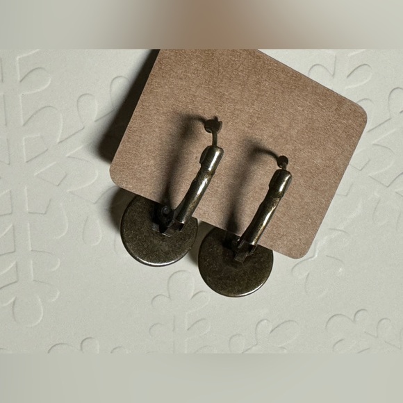 ❄️ SALE! BRAND NEW FA LA LA Holiday Leverback Earrings Antique Bronze & Glass - Picture 9 of 11